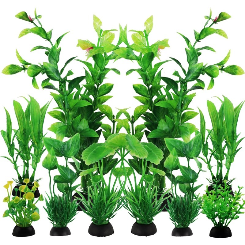 Aquarium Plant Vine - 10 Buah/Set Ornamen Tanaman Akuarium Buatan
