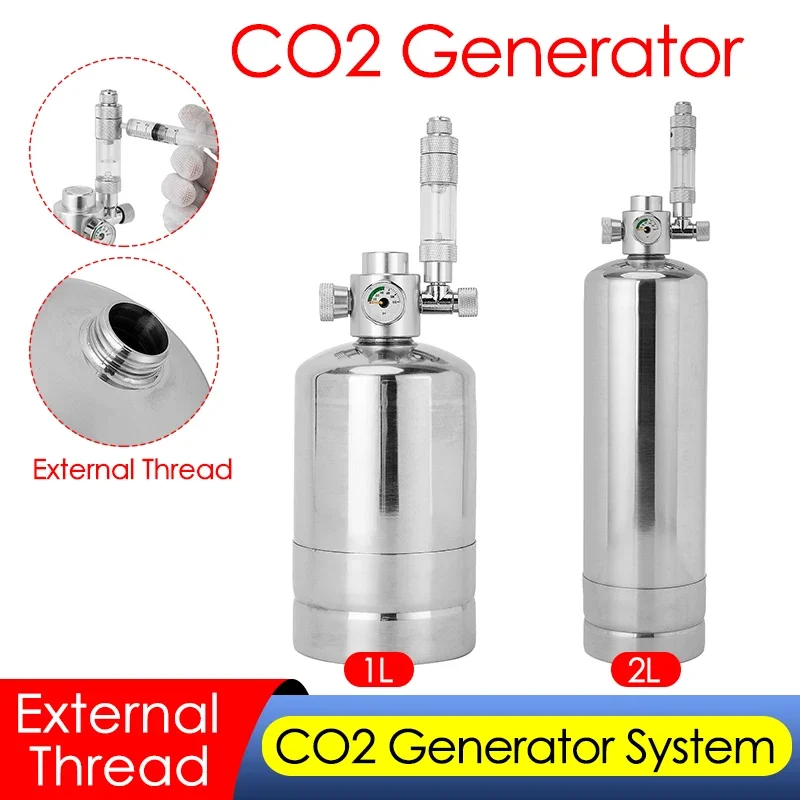 Planted Aquarium Co2 System - Kit sistem penghasil CO2 akuarium 1L/2L,