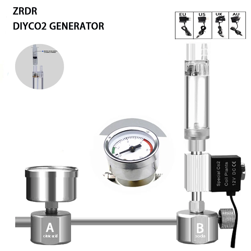 Planted Aquarium Co2 System - Kit Sistem Generator Reaktor CO2 DIY