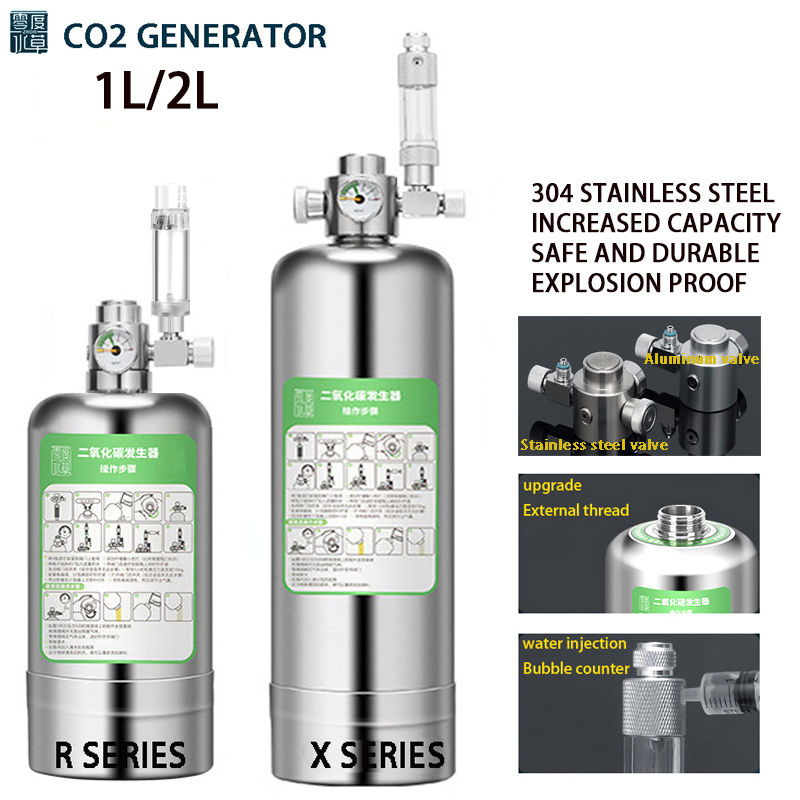 Planted Aquarium Co2 System - Sistem Kit Generator CO2 Akuarium ZRDR,