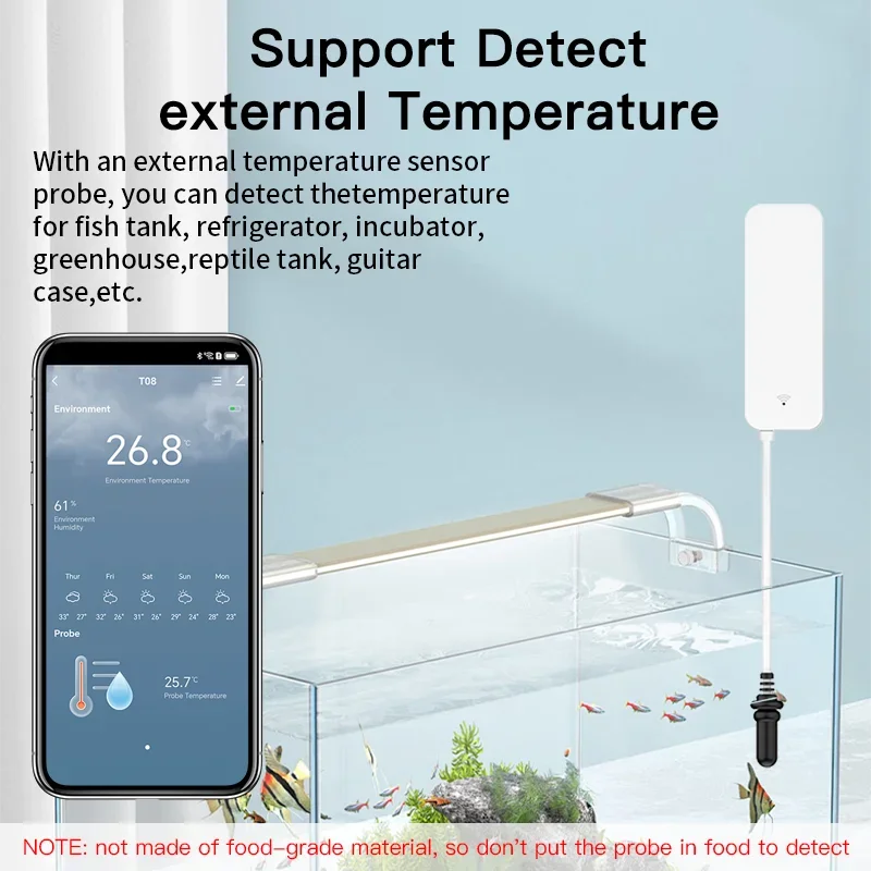 Tuya Sensor Kelembaban Suhu Wi - Aquarium Plant ulasan dan harga